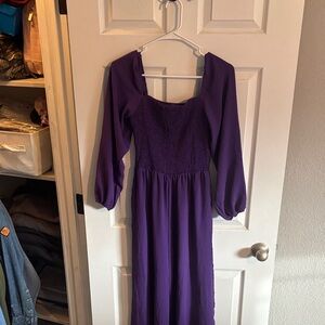 Chic Long Sleeve Purple Jumpsuit